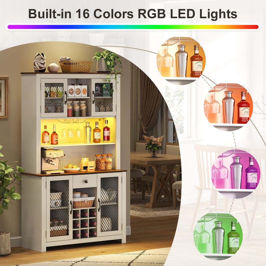 70.9" Kitchen Pantry Storage Cabinet