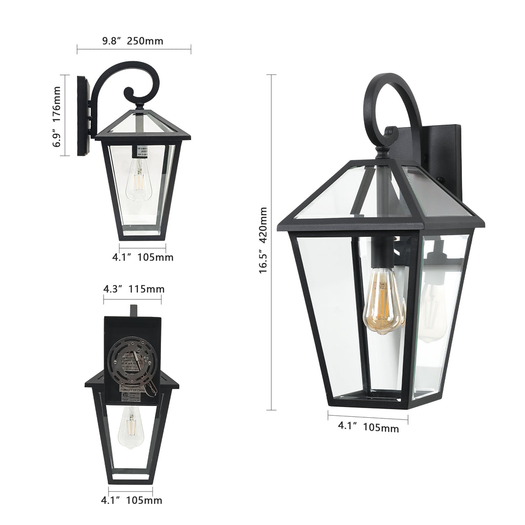 10" 2pcs Outdoor Wall Lanterns