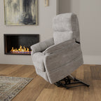 Plush Fabric Power Lift Chair In Lucie Dove