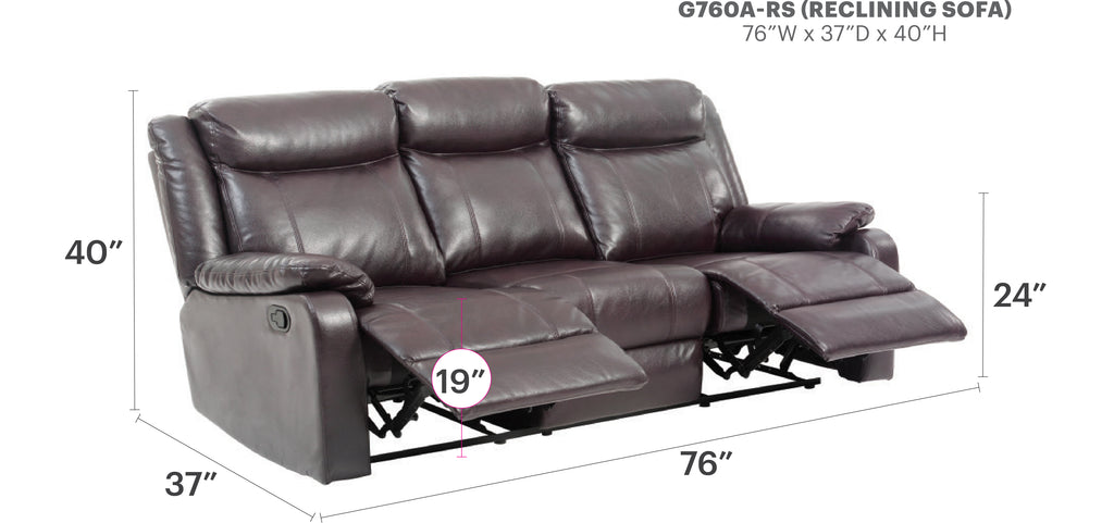 G760A-RS Double Reclining Sofa