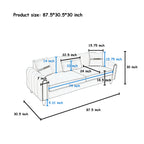 FX-P11-GR 3 Seater Contemporary Upholstered Sofa