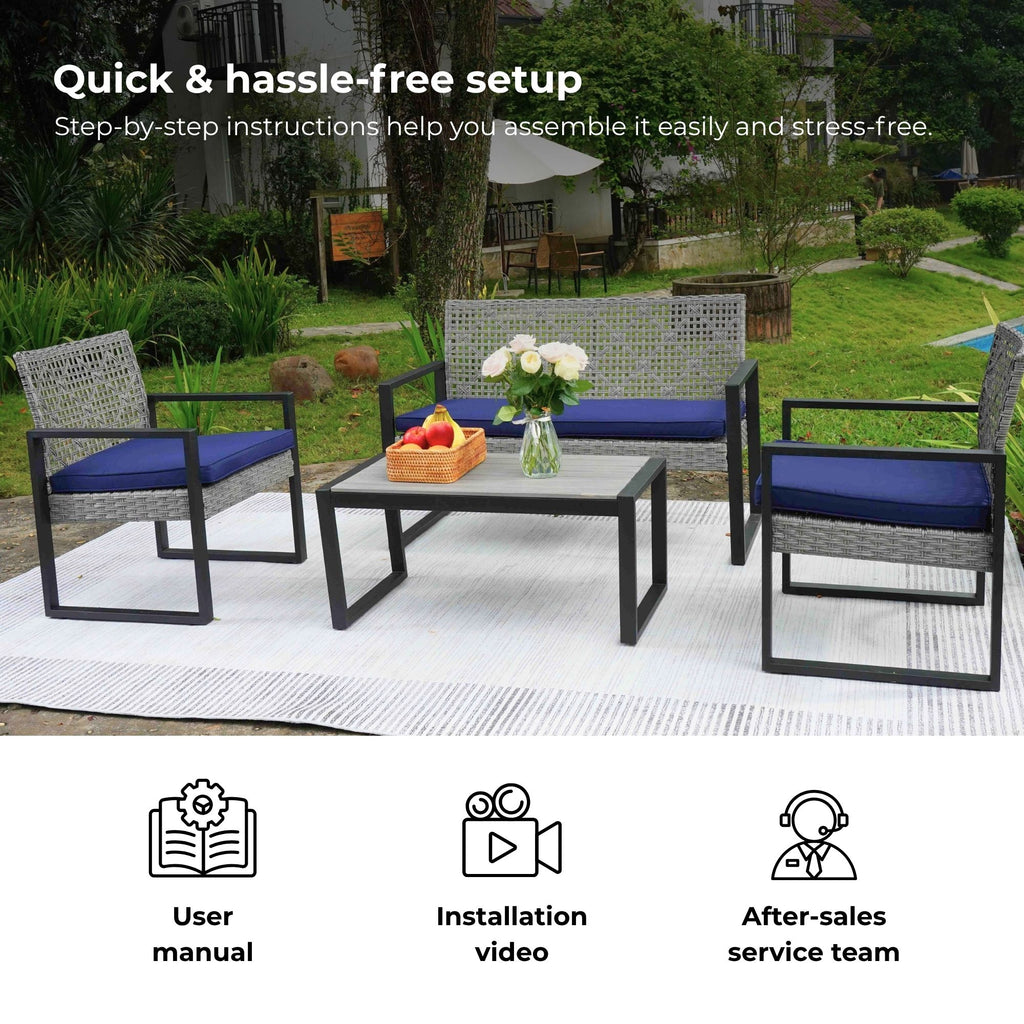 4-Piece Patio Furniture Set