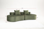 110.24" Fully Compressed Sofa in Corduroy