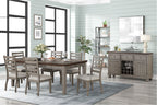 Casual Two Tone 6 Drawer Dining Table