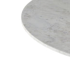 Osborne 36 Inch Wide Genuine Marble and Iron Contemporary Dining Table