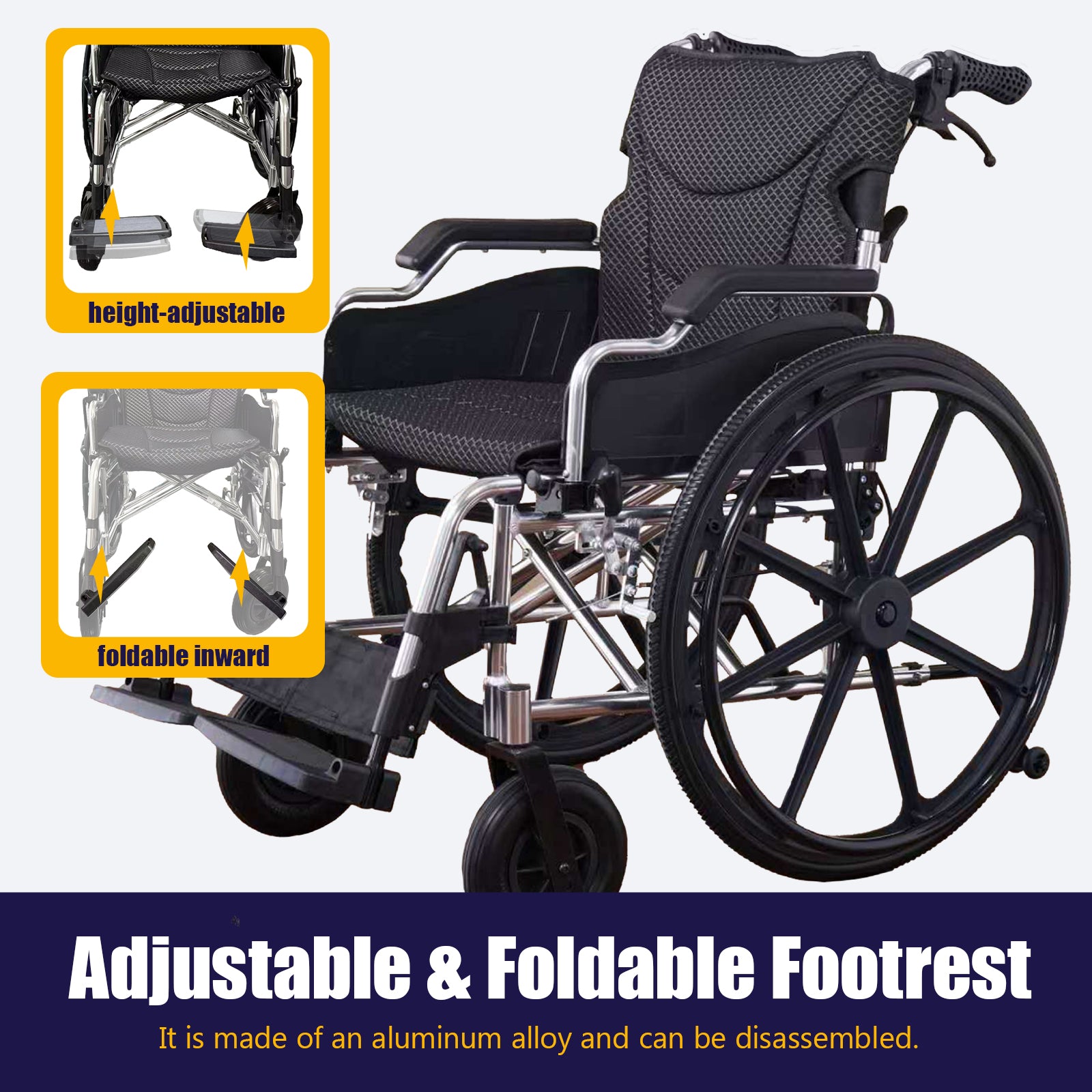 Aluminum Alloy Transport Wheelchair