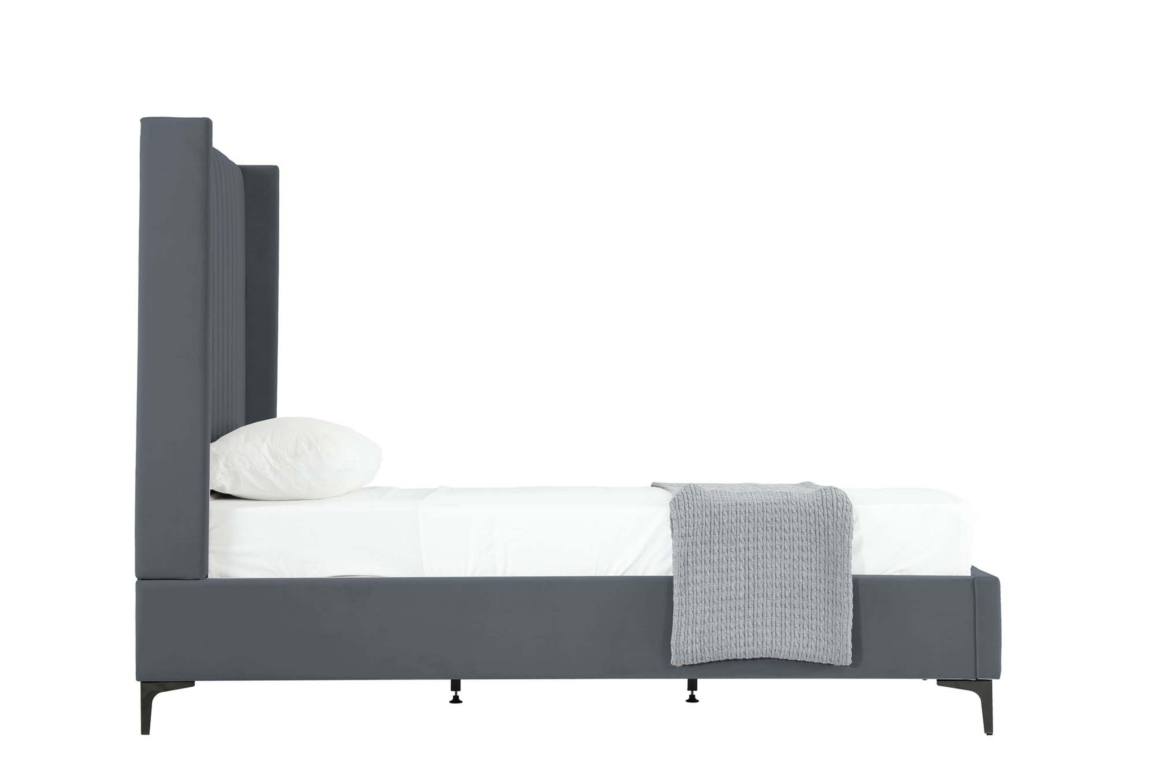 Promenade Upholstered Velvet Twin Bed