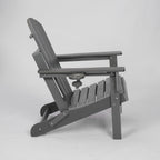 HDPE Folding Adirondack Chair with Dual Cup Holder