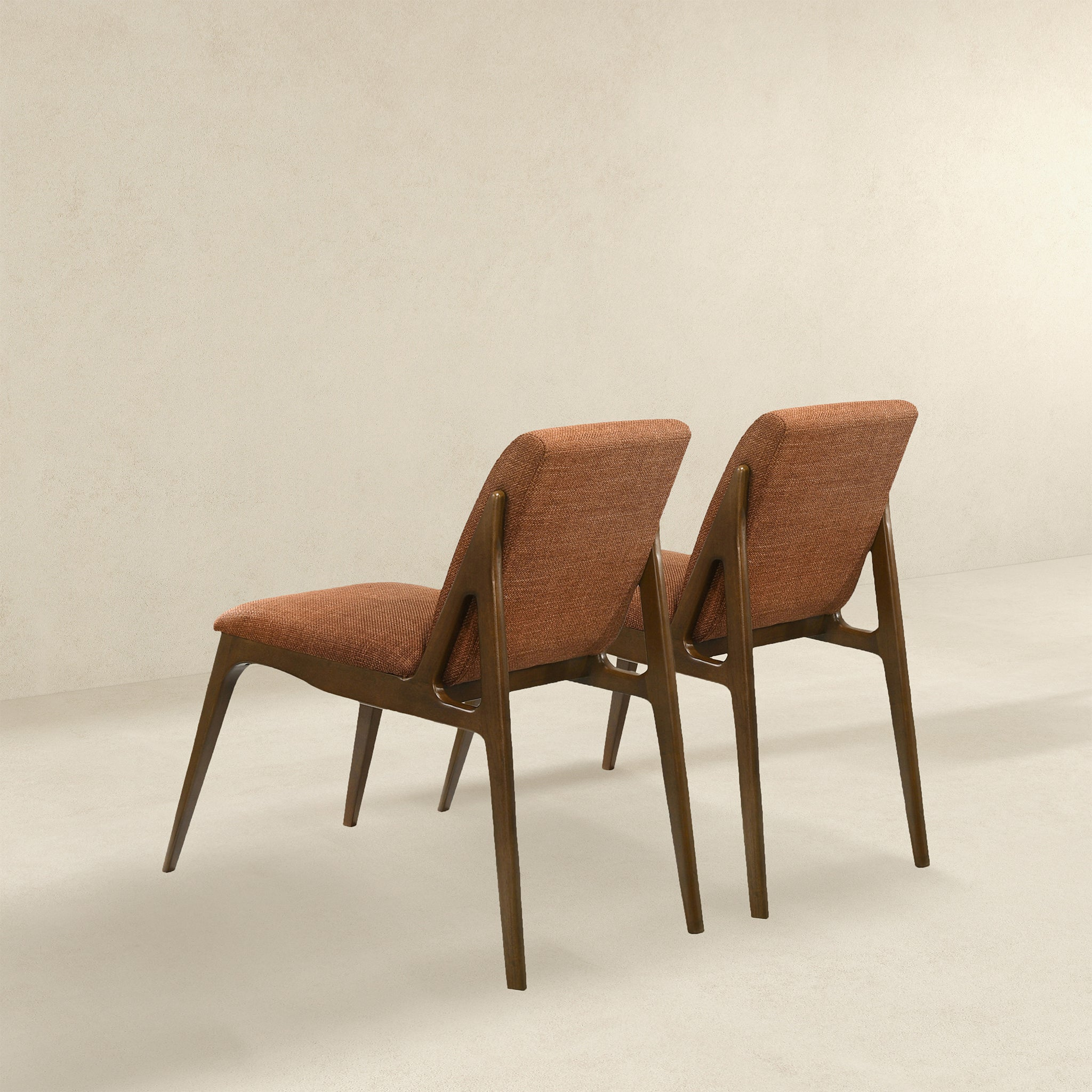 Grivelle Orange Fabric Dining Chair (Set of 2)