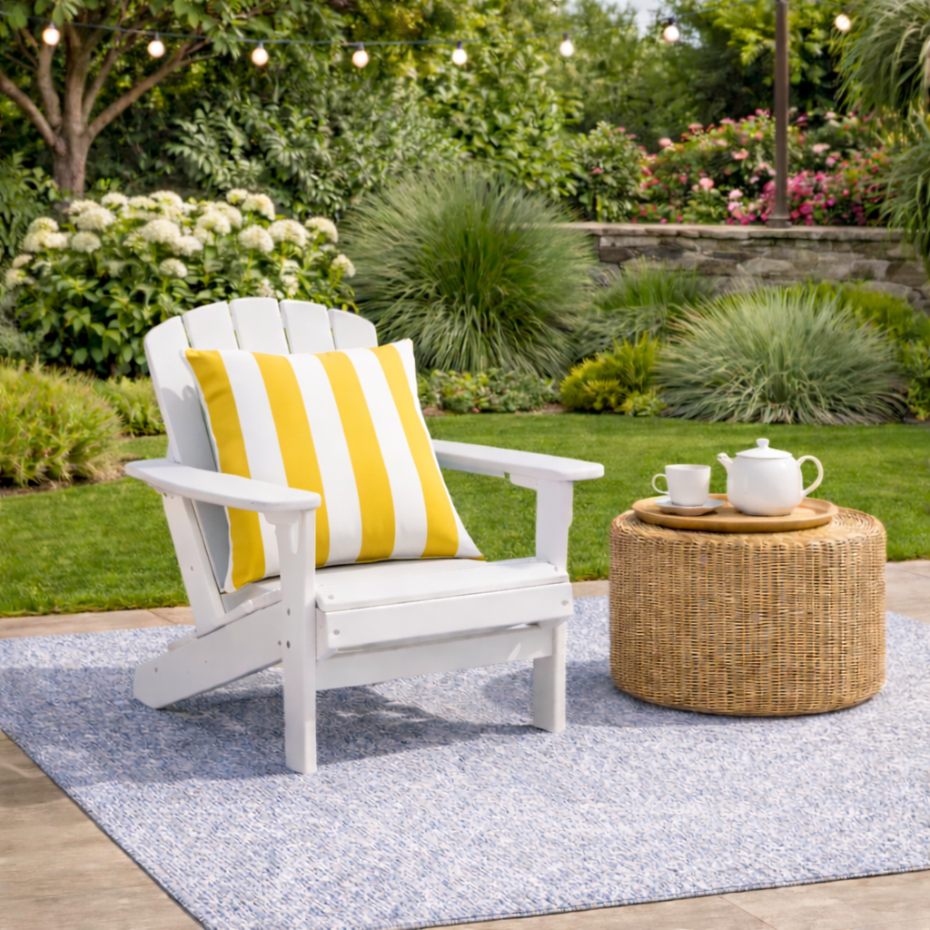 2 Pack Outdoor Pillow Covers - Yellow/White