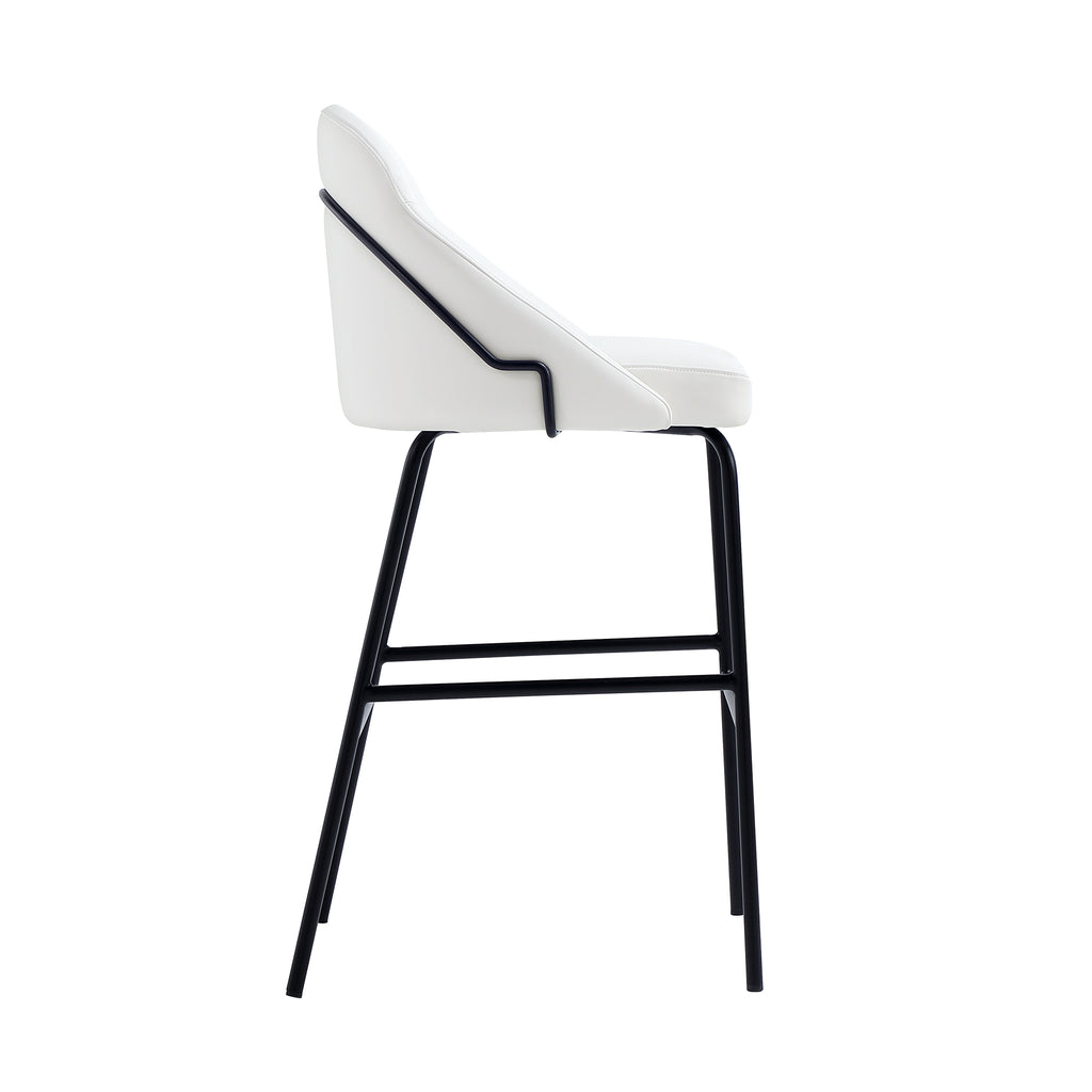 Gracie Metal Upholstered Barstool