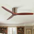 52 Inch American Farmhouse Rustic Elegance Classical Solid Wood Ceiling Fan