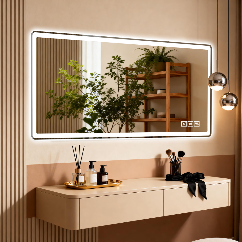 28x60 Inch LED Bathroom Vanity Mirror