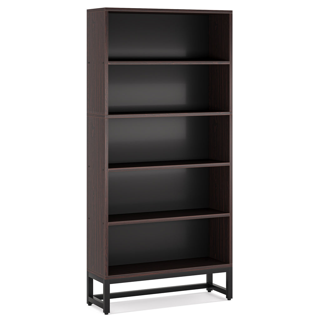 70.87" 5-Tier Sandalwood Heavy Duty Bookshelf