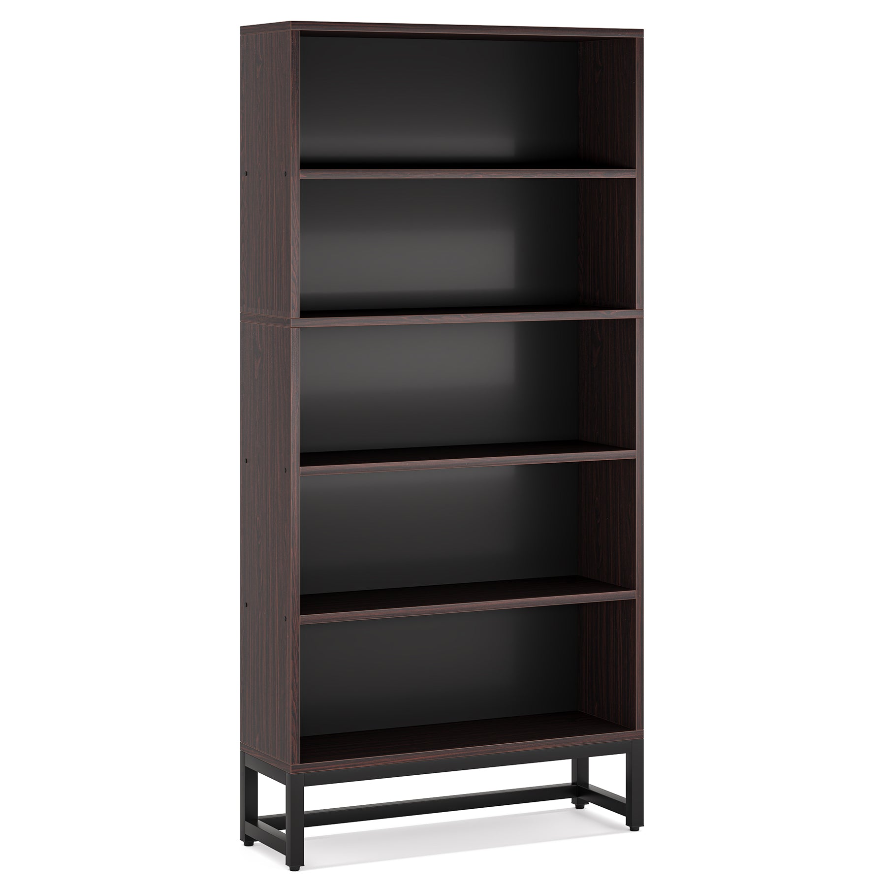 70.87" 5-Tier Sandalwood Heavy Duty Bookshelf