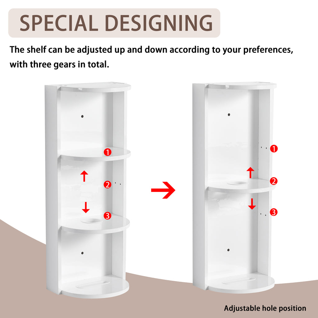 12" Bathroom Wall-Mounted Storage Rack