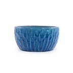 Handmade Ceramic Planter Set of 3, 15"/12"/10" Diameter, Glossy Lake