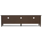 Warm Shaker 72 Inch Wide Solid Wood Low TV Stand in Tobacco