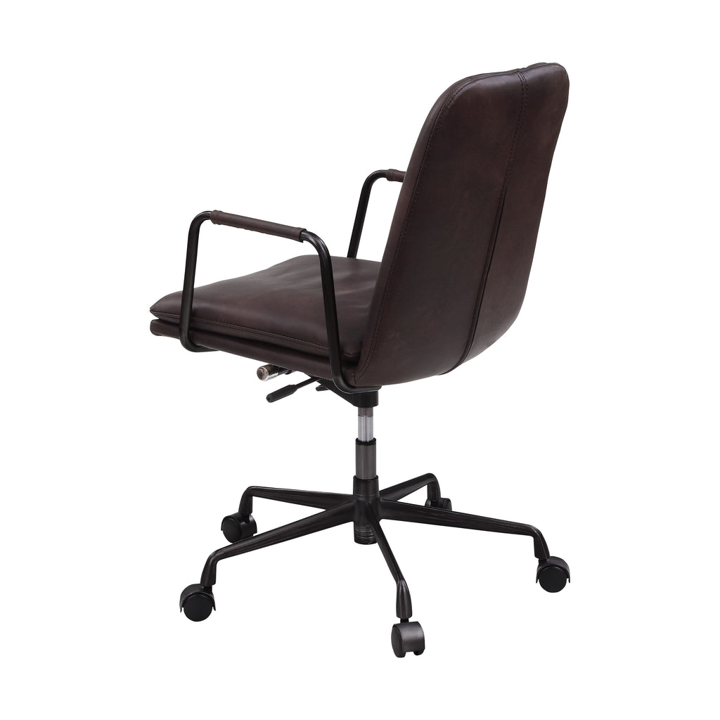 Eclarn Mars Top Leather Office Chair, Dark Brown