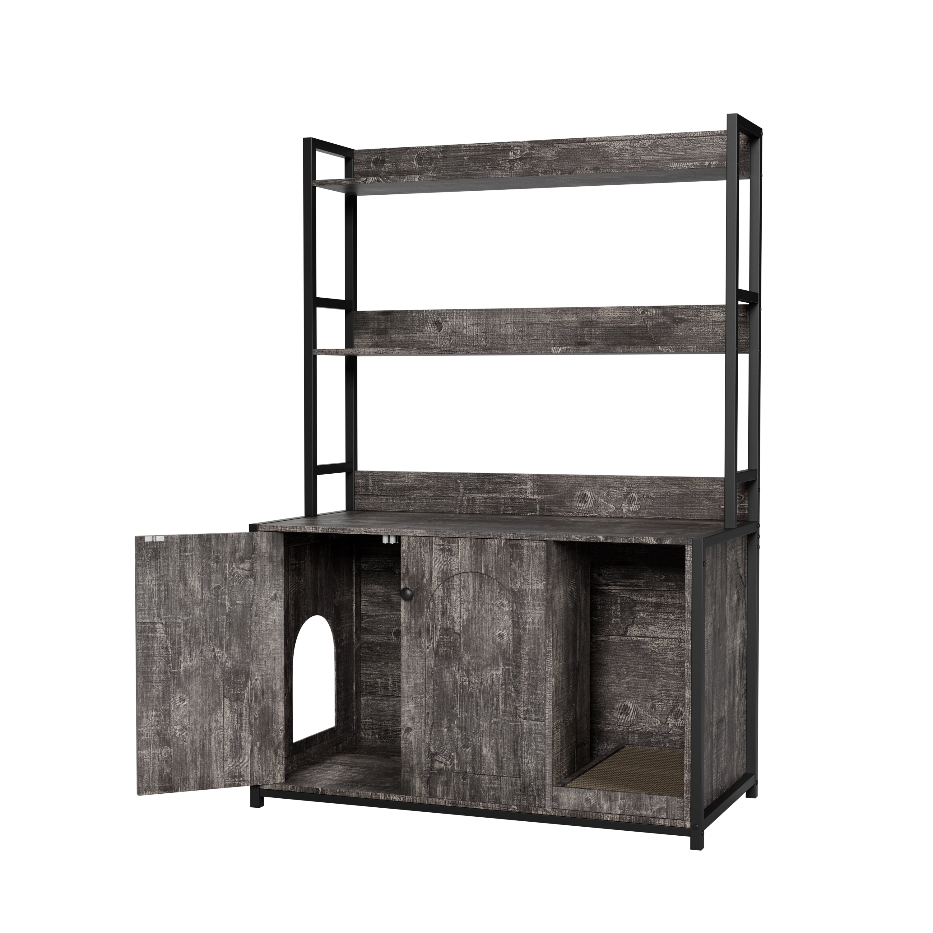 Large Cat Litter Box Enclosure With Shelf Storage