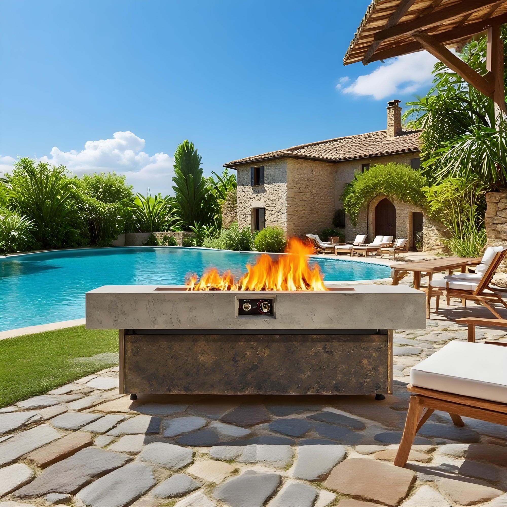 Tabletop Propane Fire Pits - 50,000 BTU Outdoor Heating Solution