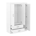 3-Door Mirror Wardrobe with Shelves