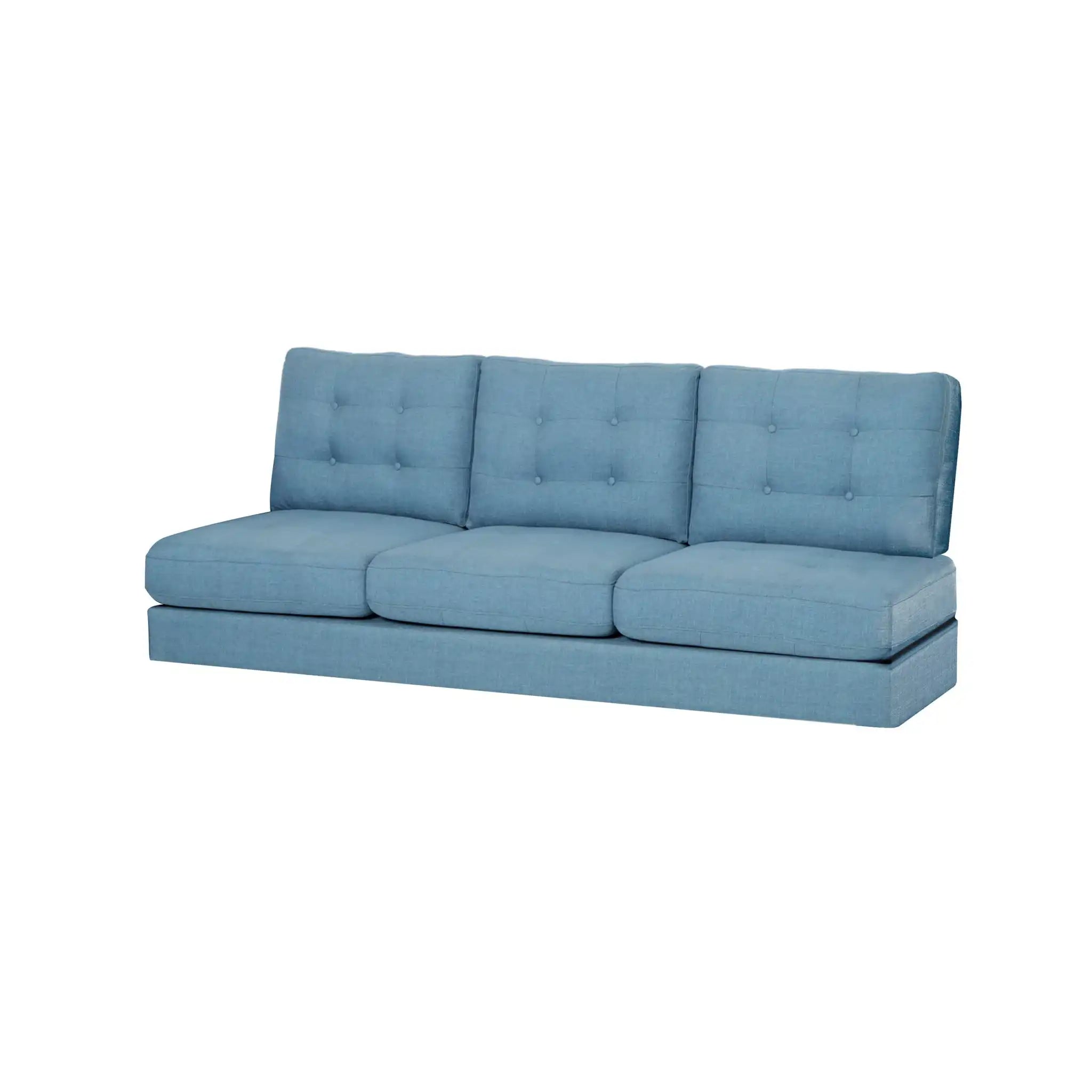 Jenny Contemporary Tufted Fabric 3-Seater Sofa