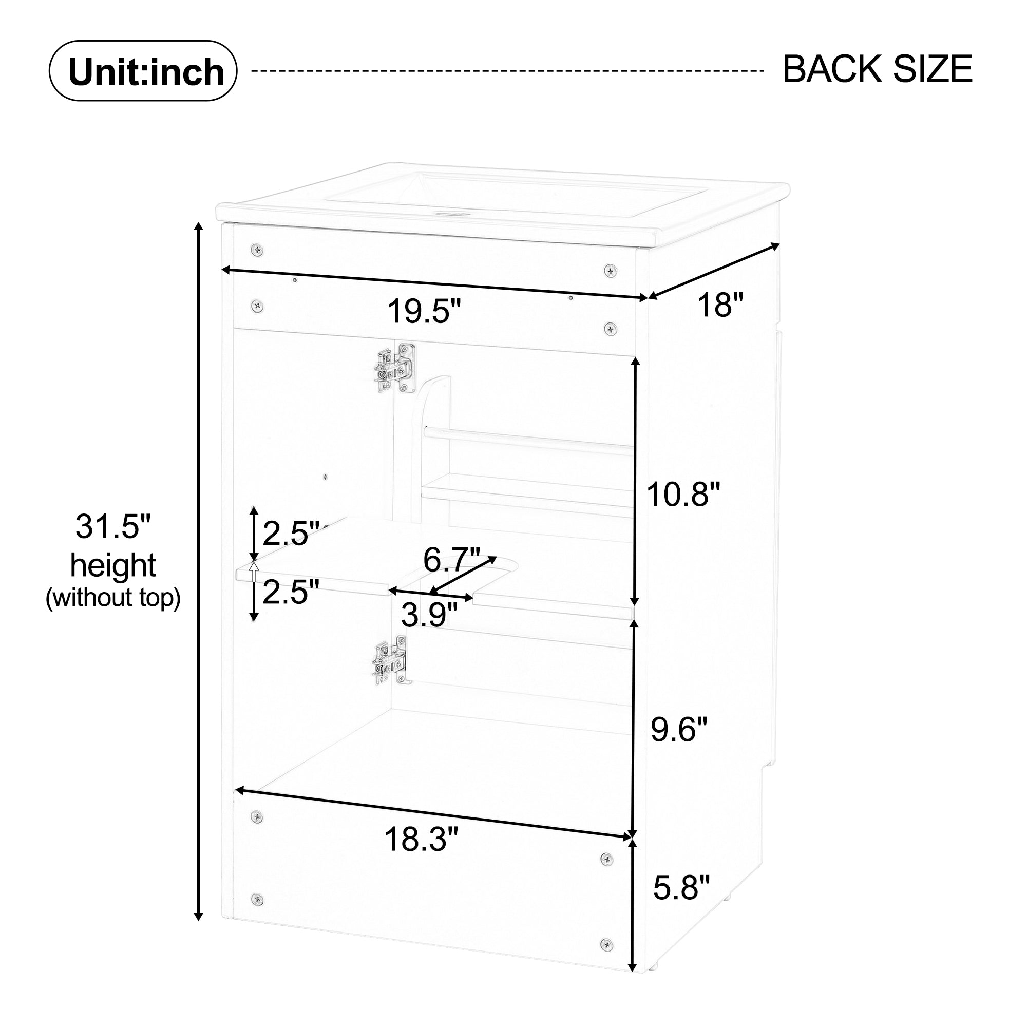 20" Bathroom Vanity with Sink
