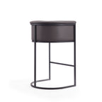 Cosmopolitan Metal Upholstered Barstool in Graphite