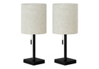 Lighting Set Of 2, 17"h, Table Lamp, USB Port Included