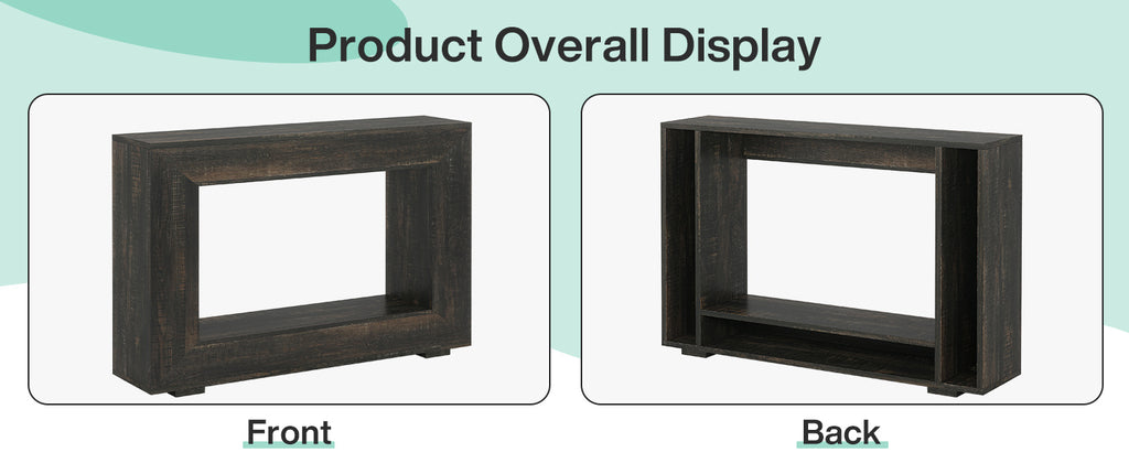 47" Farmhouse Console Table with Storage