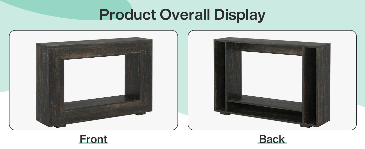 47" Farmhouse Console Table with Storage