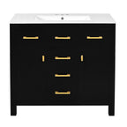 36'' Bathroom Vanity with Ceramic Sink Combo Set