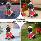 Christmas Dog Statue, Holiday Dog Figurine