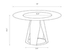 59" Modern Sintered Stone Dining Table