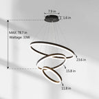 Modern 3 Rings Chandelier