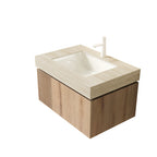 30" MURI Roma Travertine-Pattern Countertop and Undermount Ceramic Basin