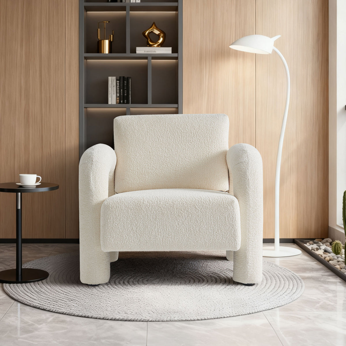 Modern Velvet Fabric Accent Chair