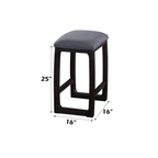 Razo Fabric & Weathered Counter Height Stool