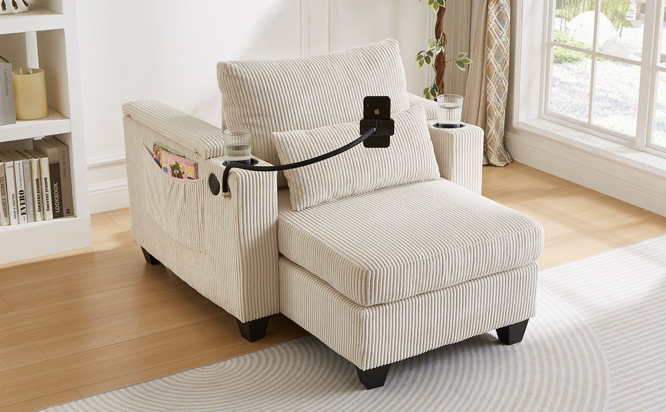 Convertible Chaise Lounge Sofa Bed