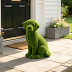 Flocked Dog Garden Statue - Style B