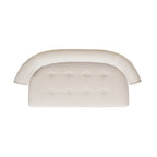 Jared Roll Arm Tufted Bench Settee, Sky Neutral
