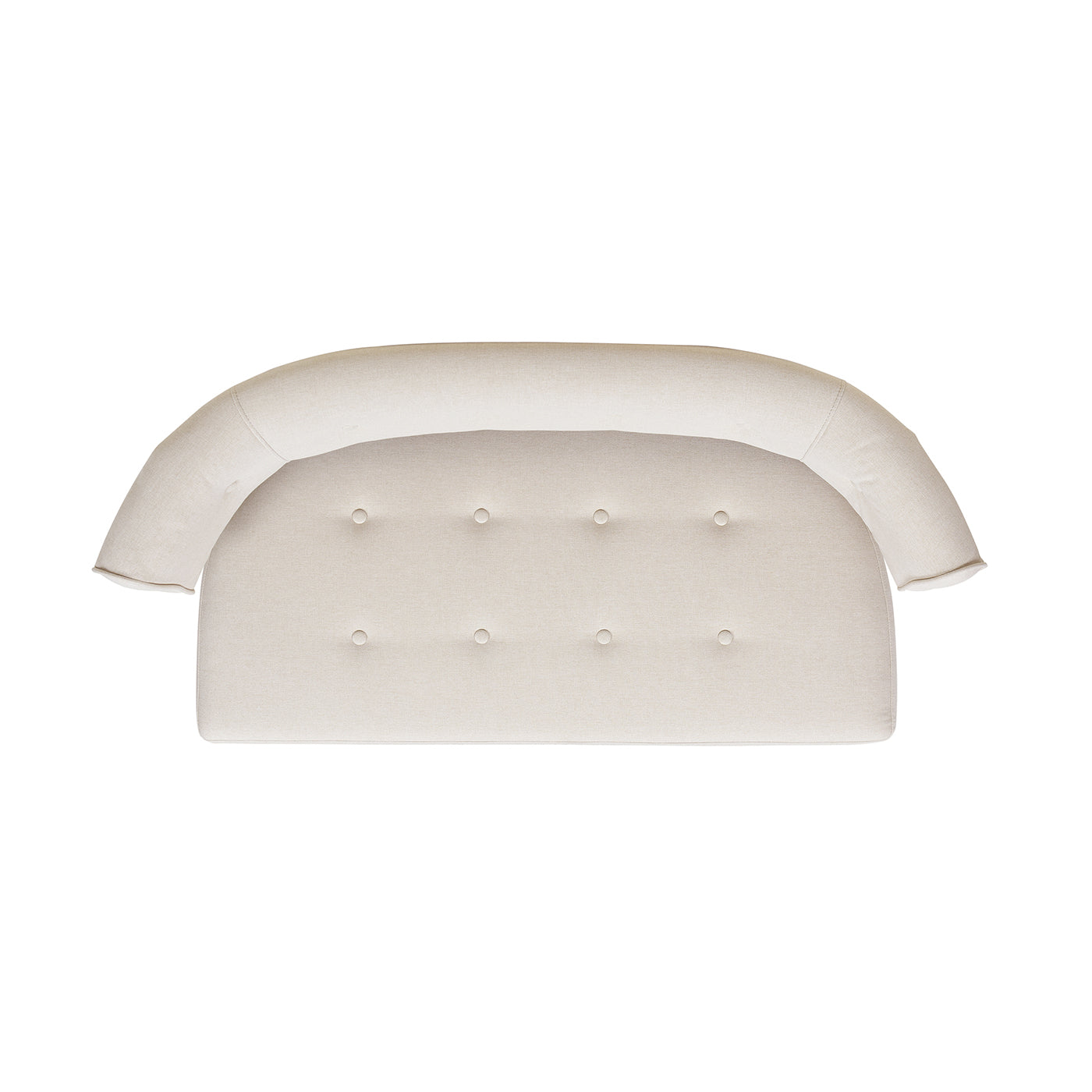 Jared Roll Arm Tufted Bench Settee, Sky Neutral