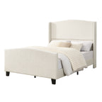 Full Size Bed Frame with Upholstered Headboard