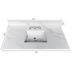 43-Inch Quartz Bathroom Vanity Top
