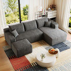 95" Cloud Sectional Sofa with 1 Ottoman