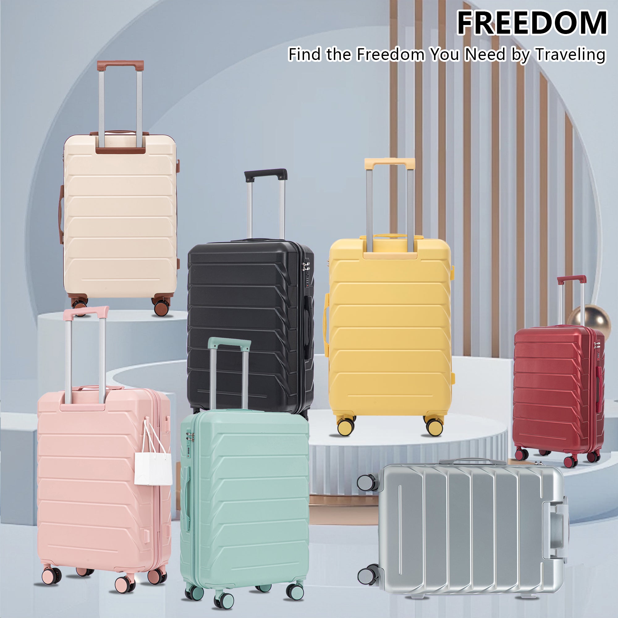 HIFINE TOURIST 20"/24"/28" 3 pcs/set in ABS Spinner Wheel Luggage