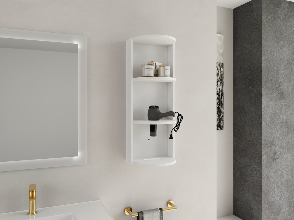 12" Bathroom Wall-Mounted Storage Rack