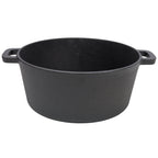 2 In 1 Pre-Seasoned Cast Iron Dutch Oven With Dual Handles