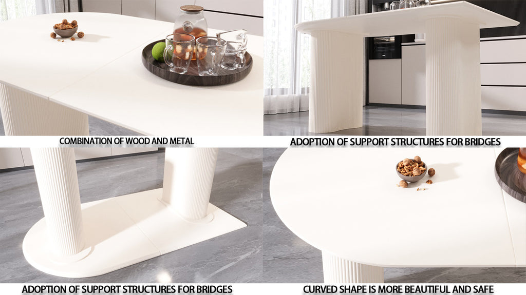 63" Modern MDF Dining Table